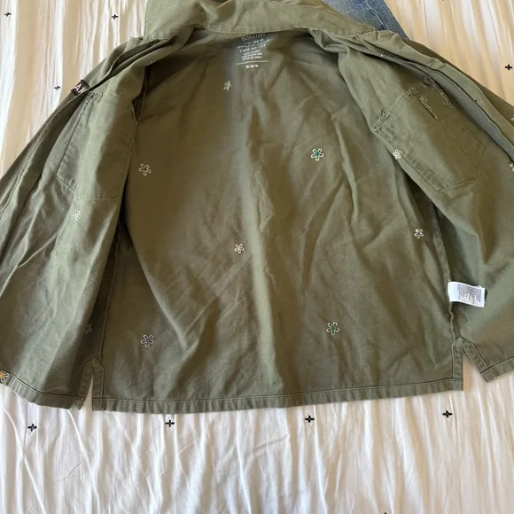 American Eagle Outfitters Women Green Jacket Size Medium - Picture 5 of 6
